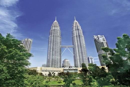 Petrona Twin Towers in Kuala Lumpur Malaysia
