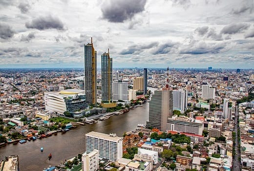 Blick auf Skyline von Bangkok